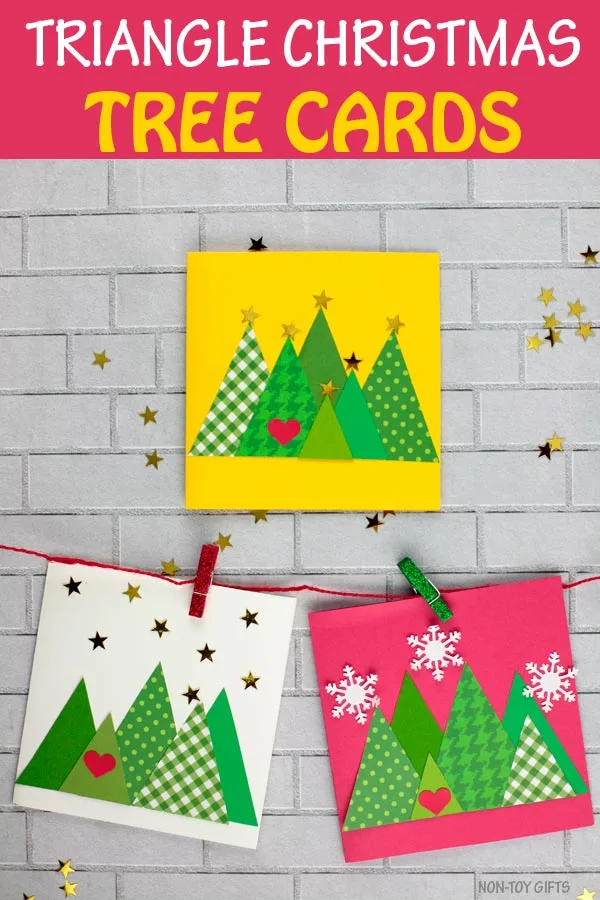 Triangle Christmas tree cards