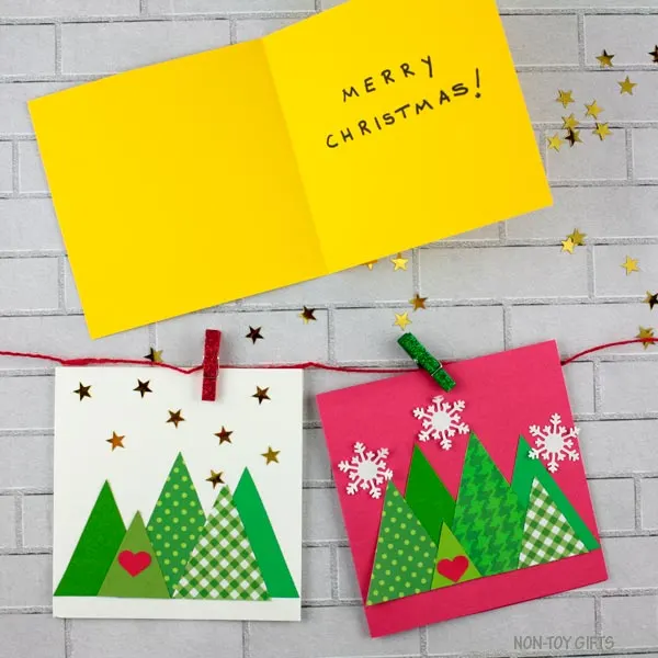 easy Christmas cards kids can make