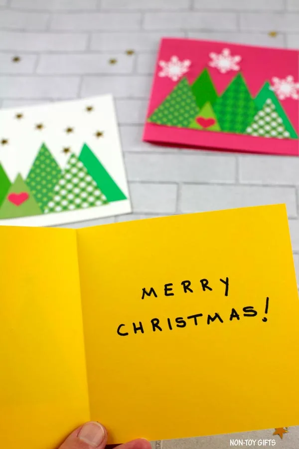 Handmade Christmas tree cards