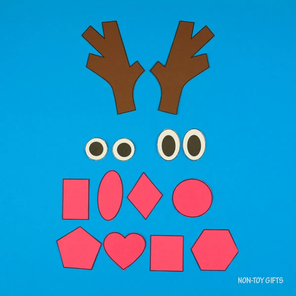 reindeer template for nose, eyes and antlers