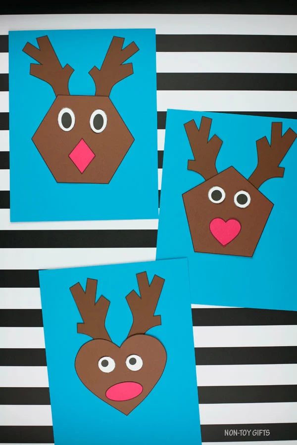 Shape reindeer craft for kids