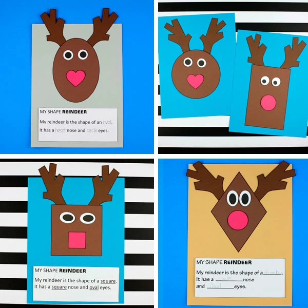 Shape reindeer craft - 4 ways