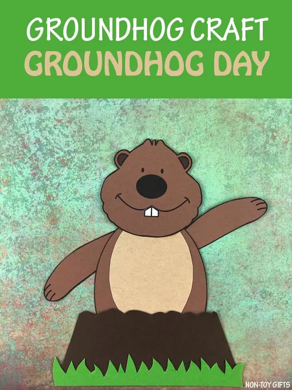 Groundhog craft for kids