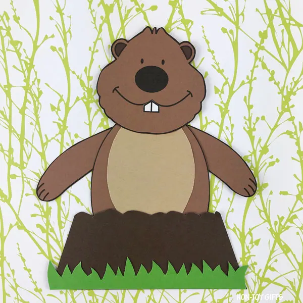 Groundhog craft for preschoolers and older kids