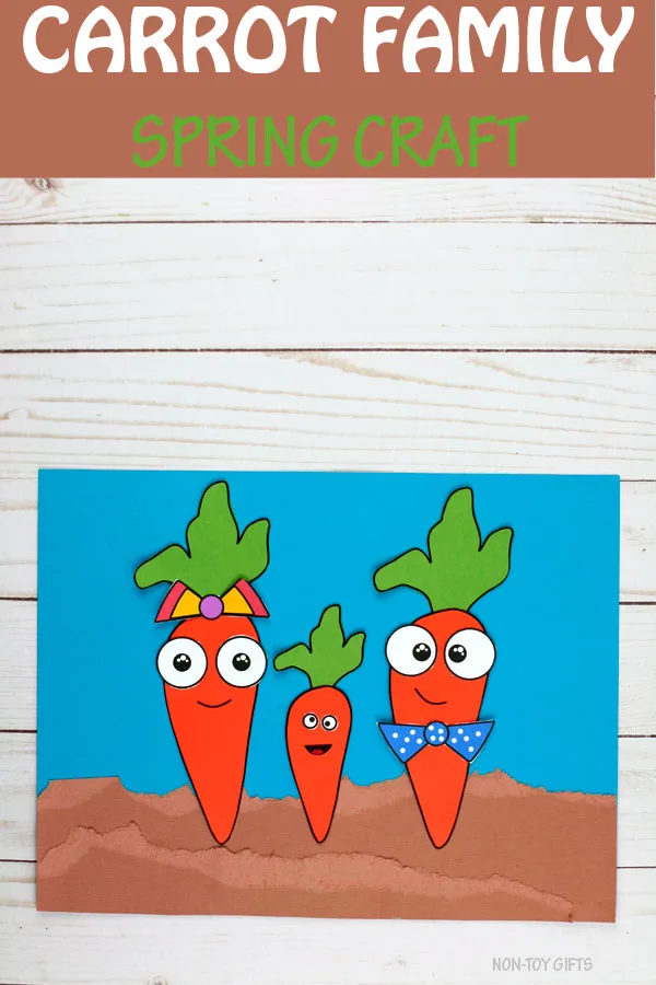 Carrot family craft for kids