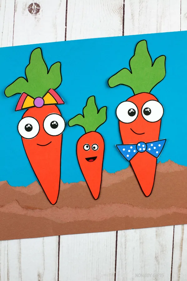 Carrot family craft for spring