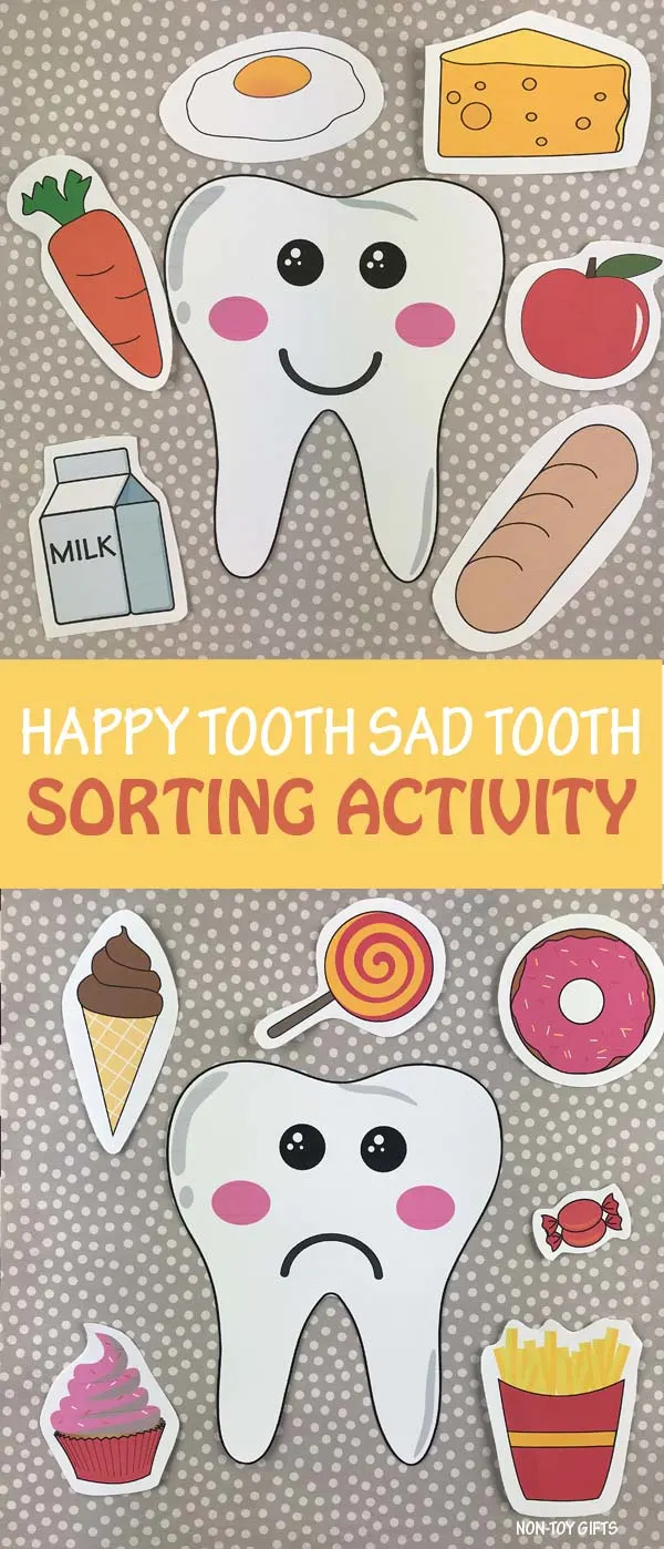 Happy tooth sad tooth game for kids