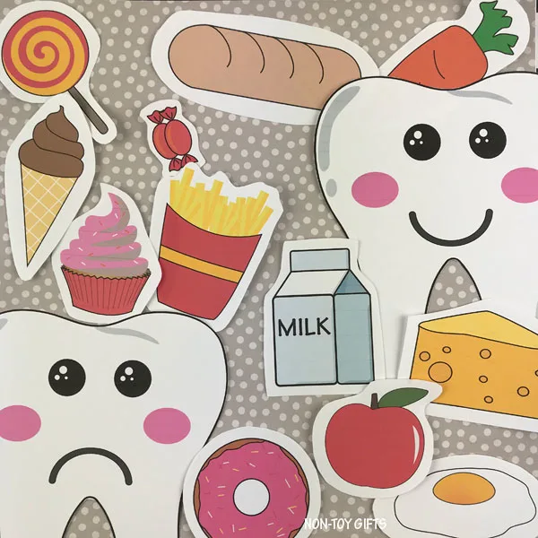 Happy tooth sad tooth template