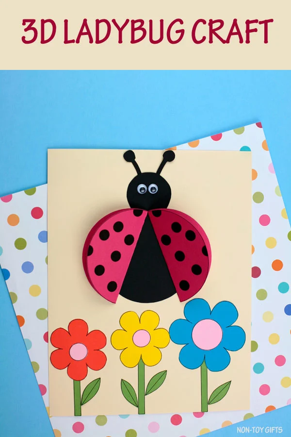3D ladybug craft for kids