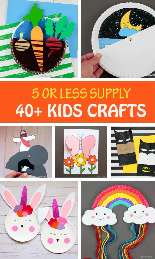 5 or less supply kids crafts
