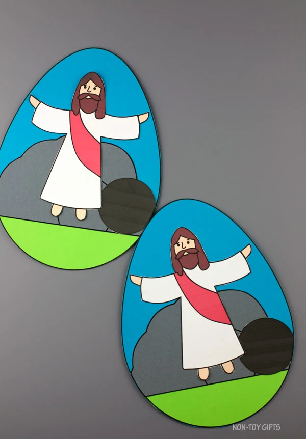 He Is Risen Easter egg craft for kids