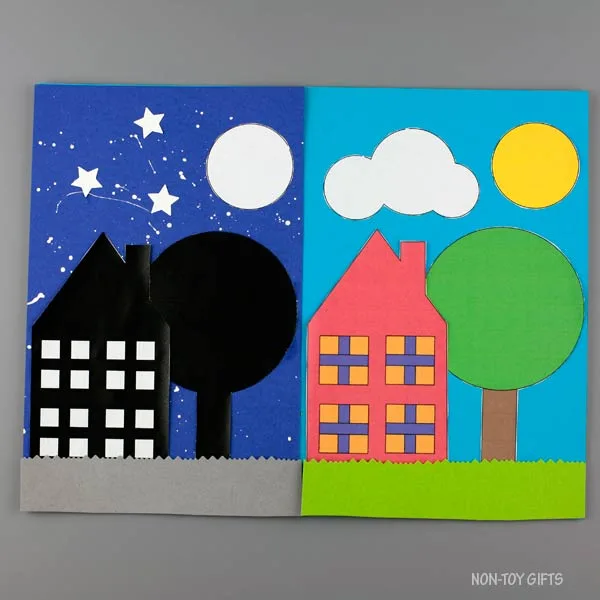House day and night craft preschool