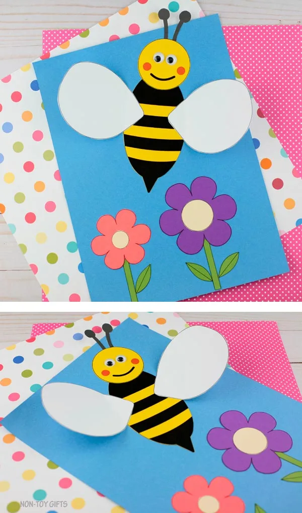 3D bee craft for preschoolers and older kids
