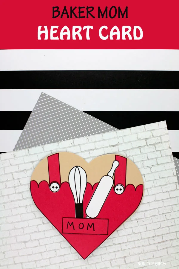 Baker mom heart card for Mother's Day