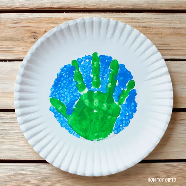 Earth Day handprint craft for toddlers