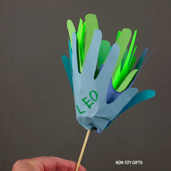 blue handprints