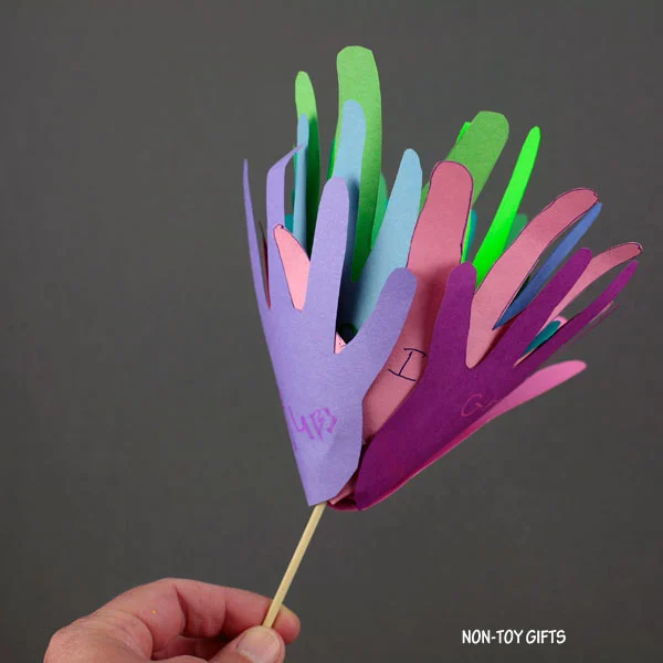colorful handprints