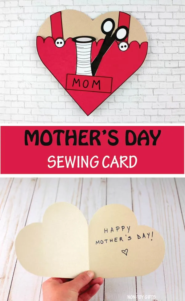 Mother's Day sewing card kids can make