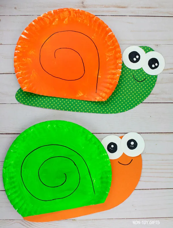 paper plate snail craft for kids