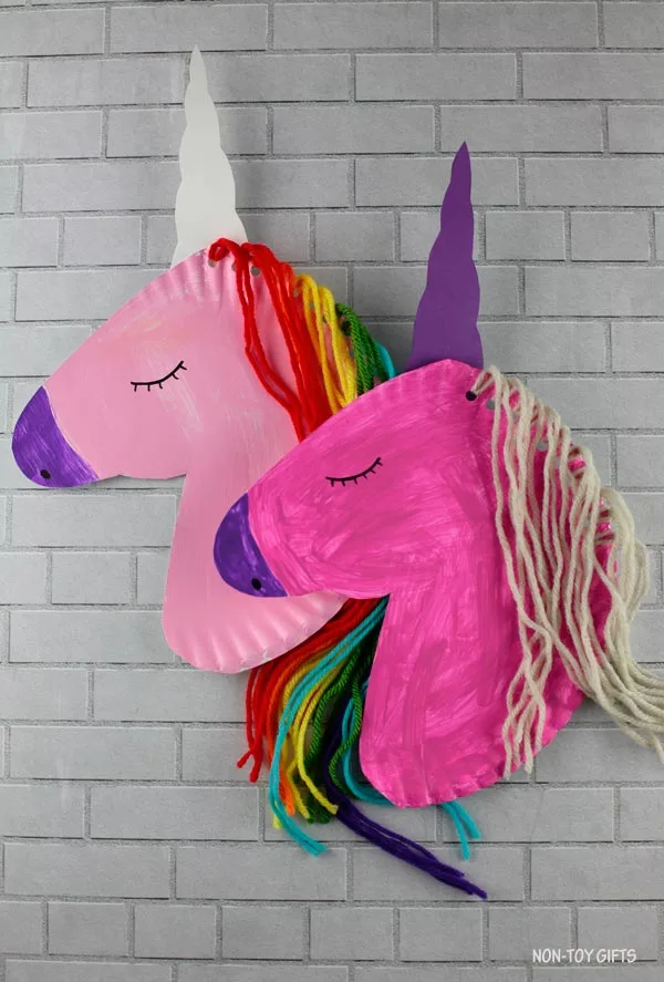 Paper plate unicorn craft