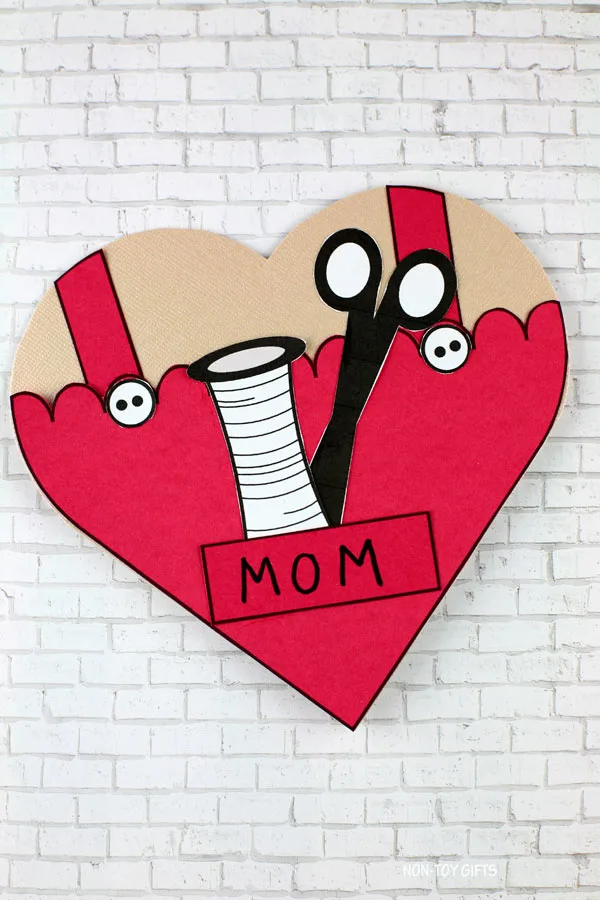 Mother's Day sewing card for mom and grandma