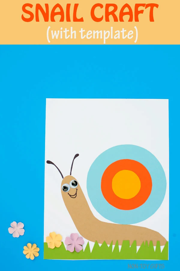 Paper snail craft for kids