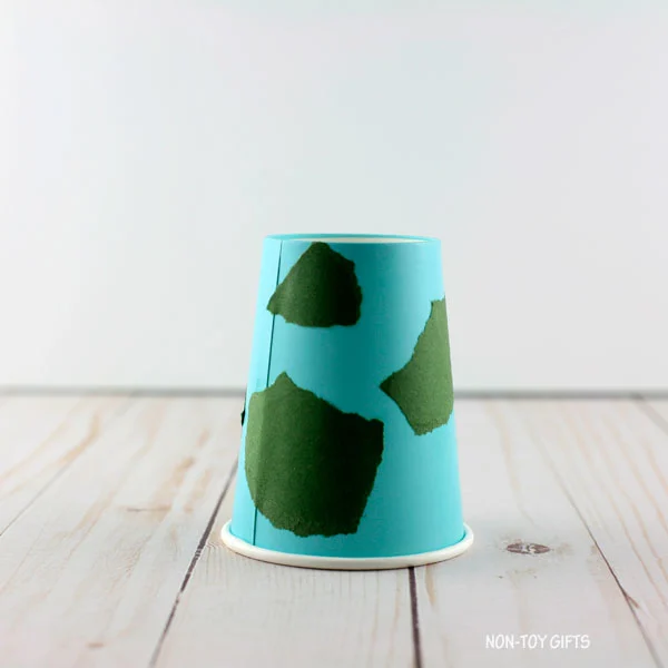 green paper pieces