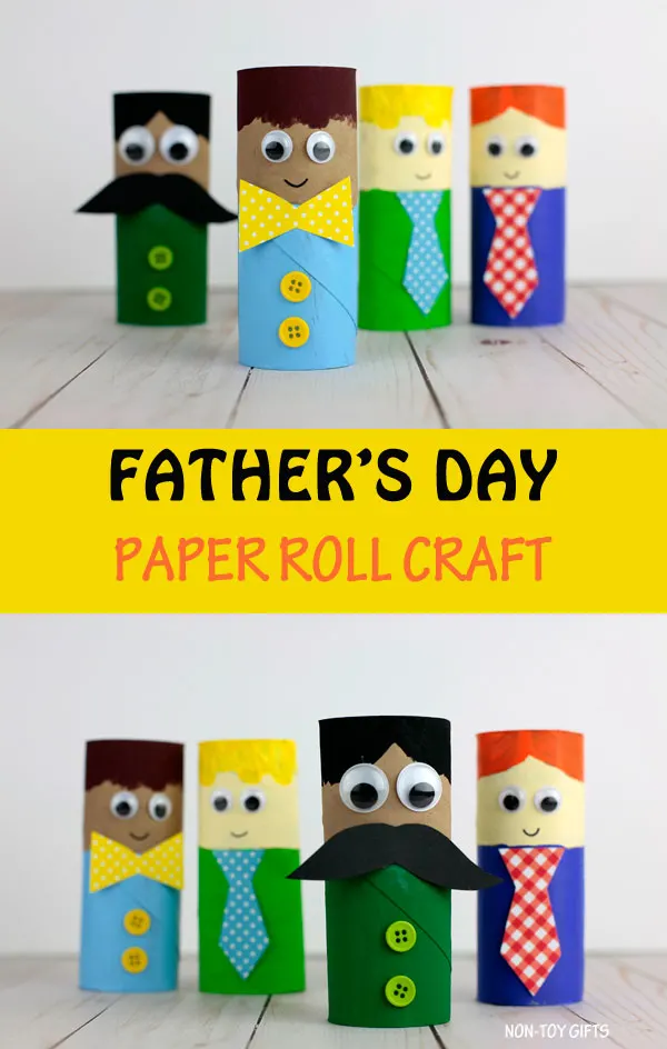 Paper roll Father's Day craft