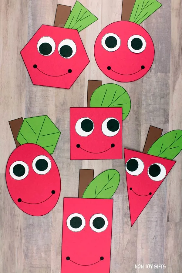 Math shape apple craft