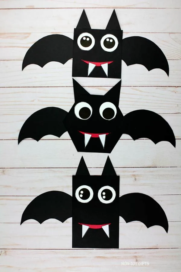 Shape Halloween bat craft