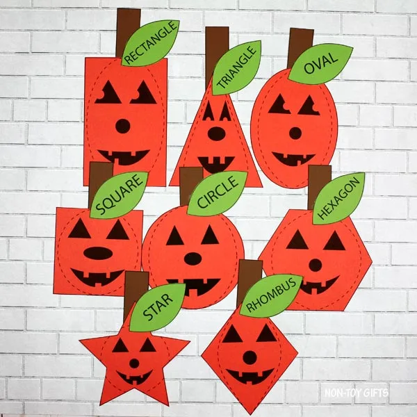 Pumpkin matching shape game