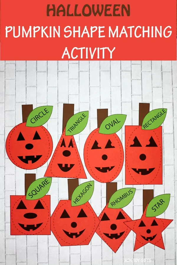 Pumpkin shape matching activity