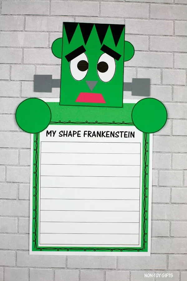 Shape Frankenstein craft and writing activity