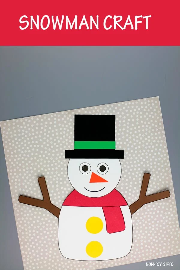 paper snowman craft for kids