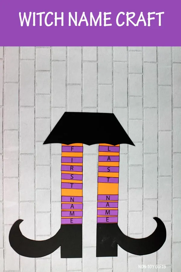 witch name craft for preschoolers and kindergartners