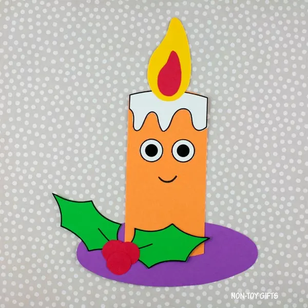 paper Christmas candle craft