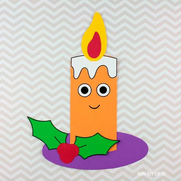 Christmas candle craft for kids