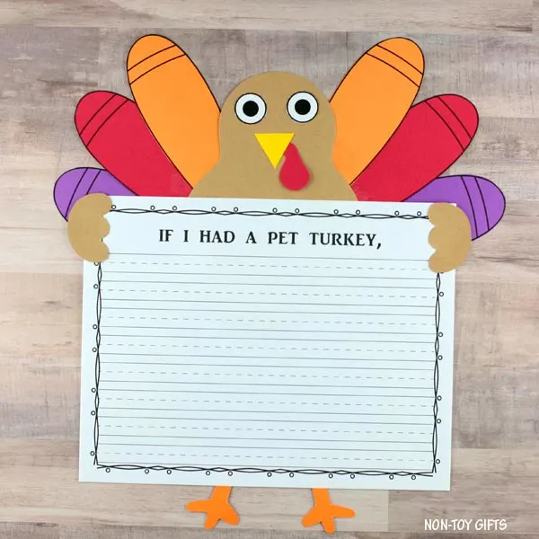 If I had a pet turkey craft and writing activity