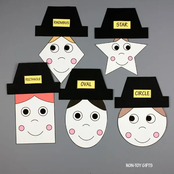 Shape matching activity for Thanksgiving