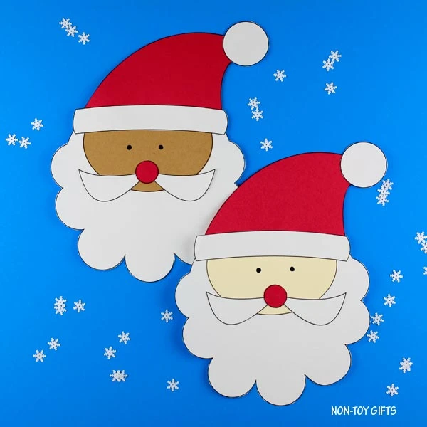 Easy paper Santa craft for kids
