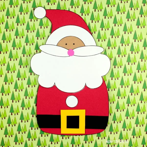 Easy paper Santa craft for kids