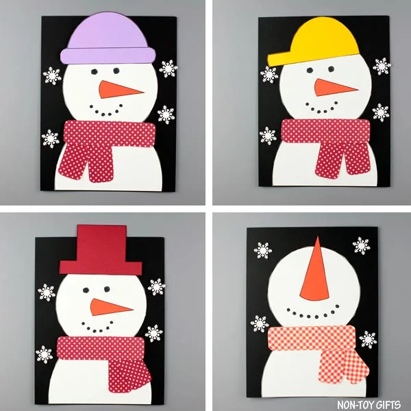 Snowman craft for preschoolers and kindergartners