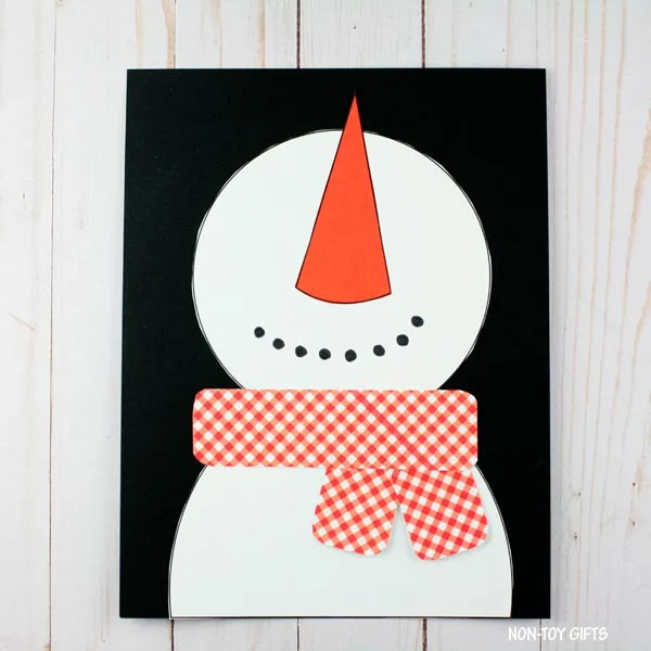 snowman looking upwards