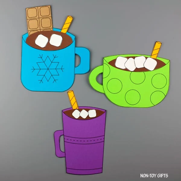 Three hot chocolate mug craft