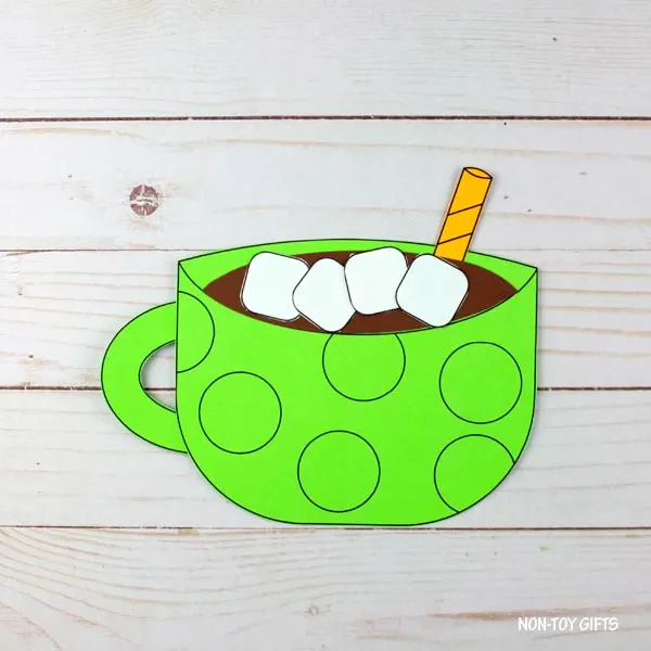 Easy hot chocolate craft with template