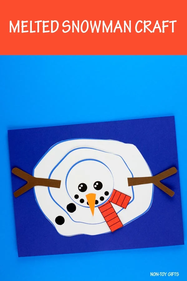 Melted snowman craft for kids