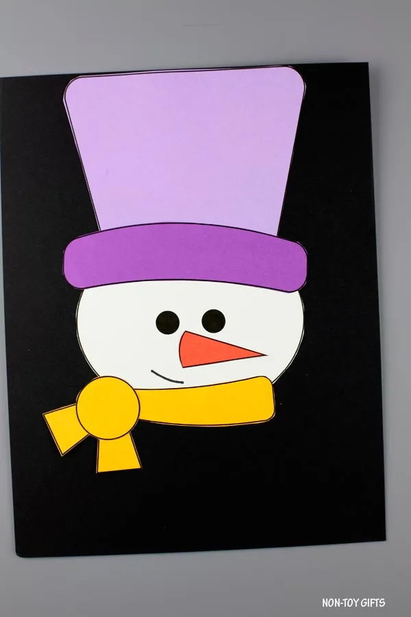 Easy paper snowman craft