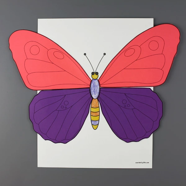 Insects color and craft: butterfly