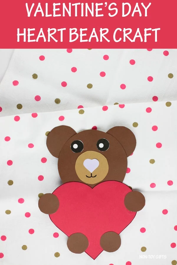 Valentine's Day heart bear craft for kids