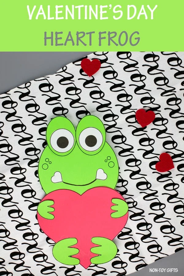 Valentine's Day heart frog craft for kids